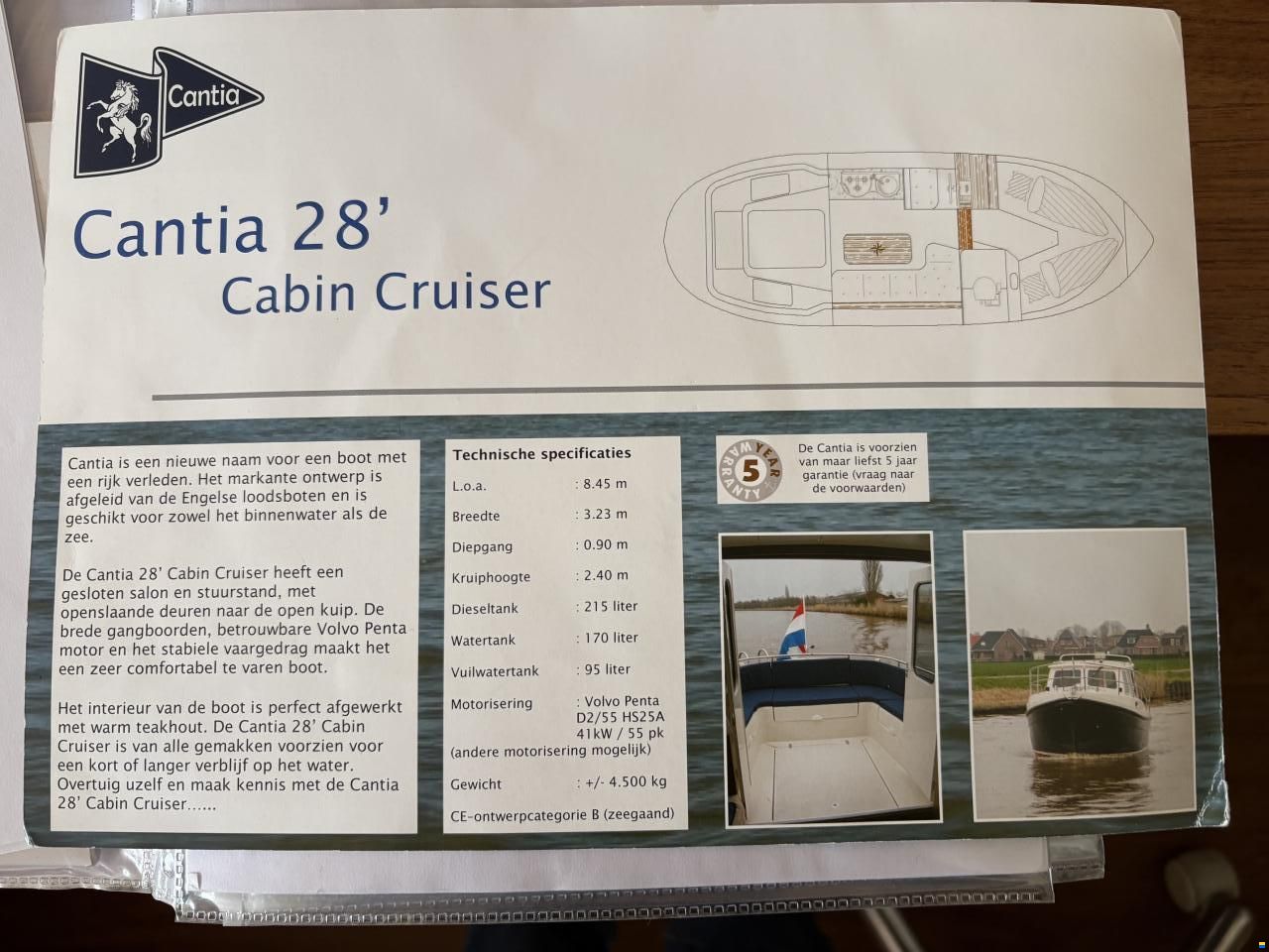 Kent 28 -Cantia 28 Cabin Cruiser