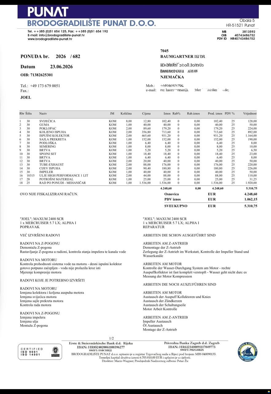 Maxum 2400 SCR
