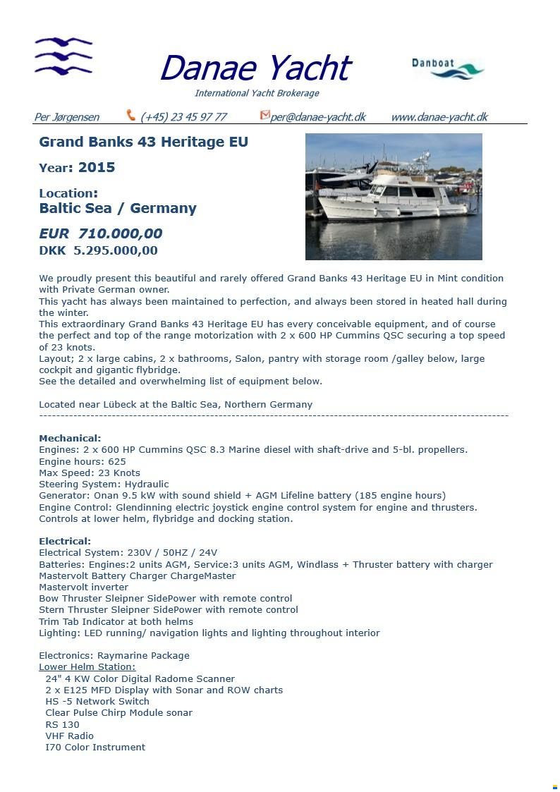 Grand Banks 43 Heritage EU