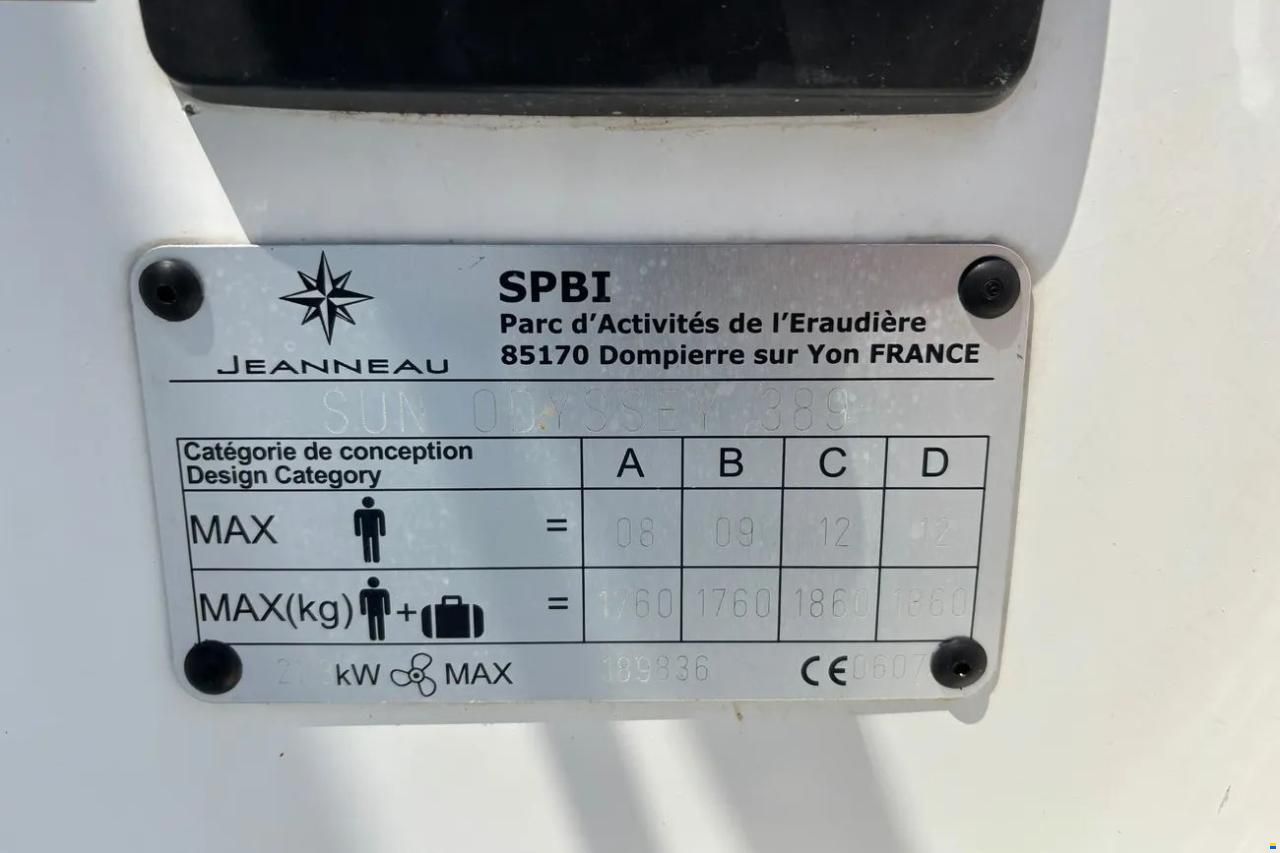Jeanneau Sun Odyssey 389