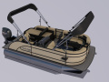 Old Lake Marine P19 Pontoon  ponton with Mercury F40 and Pontonski čoln