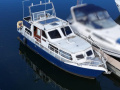 Stalen kruiser Klassieke motorboot